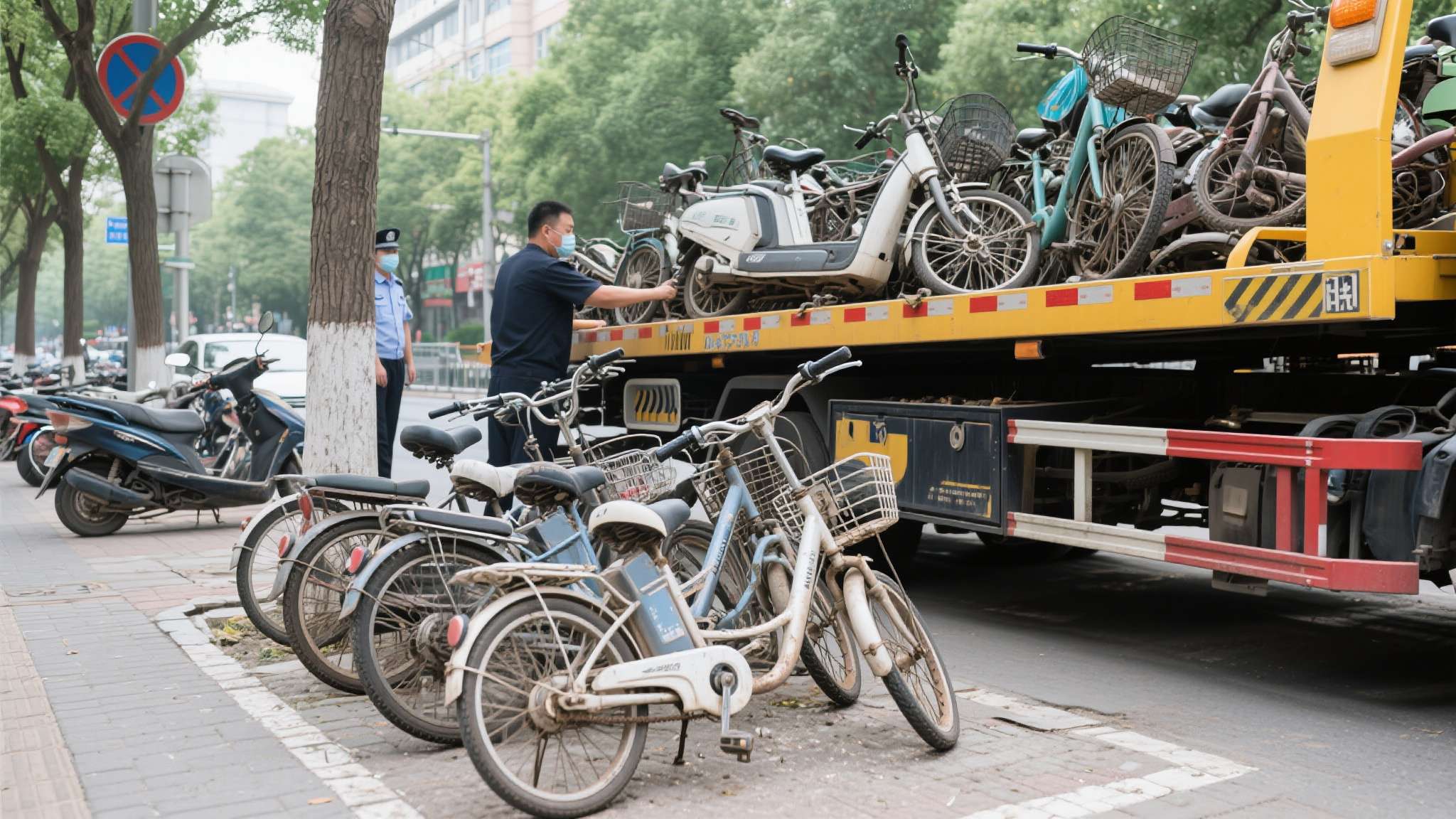 北京集中清理废弃非机动车 公示天无人认领直接拖走